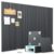 Large Cork Board for Walls 10-Pack Bulletin Board with 50 Safe Removable Adhesive Tabs, 60″ x 24″ Corkboard Tiles for Photos, Fine-Stripe Push Pin Boards Felt Boards for Office Home Classroom-Black