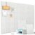 Large Cork Board for Walls Fine-Stripe Bulletin Board with 60 Adhesive Tabs