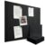 Large Felt Bulletin Board for Wall, 12-Pack 48″ x 36″ Black Grooved Felt Board with Adhesive Backing, Cork Alternative Memo Pin Board, Acoustic Fabric Tiles for Home Office, Classroom & Wall Decor