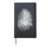 Large Fingerprint Police Crime Scene Analysis Fingerprint Hardcover Journal, Black