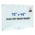 Large Glass Dry Erase Board, 72 x 48 Inches Magnetic Glass Whiteboard for Wall, 6′ x 4′ Frameless Board for Office, Home, School