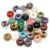 Large Hole Beads, 30pcs 4mm Large Hole Stone Beads, Natural Smooth Gemstone Rondelle for Jewelry Making, Random Mixed Colors, 5x10mm