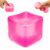 Large Ice Cube Squishy Stress Relief Toy, 7cm (2.76″) Slow-Rise Sensory Fidget Cube for Kids & Adults, Soft Squeeze Toy for Anxiety Relief, Focus & Hand Exercise, Gift Idea (Pink)