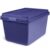 Large Latching Storage Bin with Lid, Plastic Container, 18 Gallon, Blue
