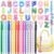 Large Letter Beads with Paracord Iridescent Alphabet Bead for DIY Keychain