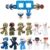 Large Magnetic People Figures for Kids, 3 Inches Magnetic Tiles People Compatible with Lego, 12 Pieces Magnet Men for Kids Ages 3 4 5 6+, STEM Learning Toys Magnet Tiles Expansion (Military Theme)