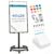 Large Mobile Whiteboard on Wheels Round Stand,Magnetic Dry Erase 40″x26″