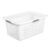 Large Plastic Laundry Basket, 2 Bushel, White, with 4 Comfort Grip Handles