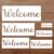 Large Welcome Stencils for Painting, 6 Pack Reusable Stencil Painting for on Wood, Plastic Letter Stencils for Spray Chalkboard Wood Crafts Signs & Home Front Door Mat Decorations