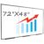 Large White Board for Wall,Magnetic Dry Erase Whiteboard,Foldable 72×48 Inches,Black Aluminum Frame, with 3PCS Detachable Marker Trays for Office and Home