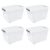 Lasbily Clear Plastic Storage Bins With Lids and Wheels, 42 L, 4-Pack