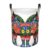 Laundry Basket Collapsible Runner Swedish Dala Horse Folk Laundry Hamper Freestanding Clothes Hamper With Handles Washing Bin Foldable Clothes Hamper For Living Room, Bedroom