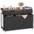 Laundry Hamper Laundry Basket with 3 Section Pull-Out Rolling Bags, Laundry Sorter for Organization and Storage with 2 Pull-Out Drawers for Laundry Room (Brown+Black, 43.31” x 31.81” x 12.6”)