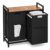 Laundry Hamper Sorter with Wooden Storage Shelf, Double Pull Out Design, 2 Compartment Metal Frame for Bathroom and Laundry Organization, White