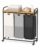 Laundry Hamper with Wheels, Laundry Hamper 3 Section and Laundry Basket, 135L Rolling Laundry Sorter Cart with Bamboo Shelf for Clothes, Towels, Bathroom, Laundry Room