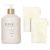 L’AVANT Collective The Ultimate Dish Wash Duo, Natural Luxury Dish Soap 16 Fl Oz with Refillable Glass Pump Bottle & 2 Loofah Dish Sponges for Pots, Pans, Dishes and Kitchen Cleaning, Ambre Santal