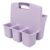 Lavender Plastic Supply Caddy with 4 Compartments, 30 x 21 x 28 cm