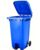 LAVGHR Outdoor Hands-Free Disposal Garage Trash Can Side Grooves Recycling Trash can