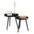 Lavish Home Nesting Side Tables, Black, Set of 2, 21.5”/16”