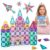 LAYVIC 60PCS Mini Magnetic Tiles Unicorn Toys for Girls Age 4-6, Travel Toys Magnet Tiles Magnetic Blocks, STEM Building Toys for Kids Ages 3 4 5 6 7 8 Birthday Gift for Girls Boys