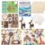LAZACA Arts and Crafts Kit Wooden Creativity Painting Set for Kids, DIY Loose Part Play Projects Parties Camping Homeschool Supplies, Unfinished Natural Wood Slices Sticks Set for 5+ Size-21X17X4cm