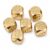 Lazuli Mahjong Dice Set, 6 pcs Copper Gold Metal Dice