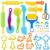LCY WEDSHI Dough Tool Set, 47 Pcs Dough Tools Sets for Kids Ages 4-8, Dough Accessories Includes Animal Molds, Cutters Roller, Rolling Pins, Safety Scissors, Plastic Knife