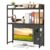 LDAILE 2-Tier Desk Hutch with Pegboard Desktop Organizer