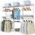 LDAILY 4-6 FT Custom Closet System, Adjustable Closet Organizer