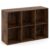 LDAILY 6-Cube Storage Bookshelf, Small Open Display Rack, Brown