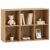 LDAILY 6-Cube Storage Bookshelf, Small Open Display Rack, Natural