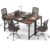 LDAILY Computer Desk 63 Inch Heavy Duty Metal Frame with Triangle Structure