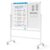 LDAILY Double Sided Whiteboard with Rolling Stand for Office, White