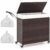 LDAILY Laundry Hamper with Wheels, 3 Section 125L Rattan Sorter with Lid