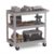 LDAILY Utility Cart 3-Tier Rolling with Wheels & Lockable Casters, Gray