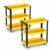 LDHTHOPI 3 Tier Rolling Tool Cart, 300LBS Service Cart with Wheels, 2PCS