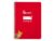 Leaderpapel a5 spiral notebook hardcover 80h 90 g ruled box 4 mm red.