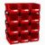 LEADLOONG 12 Pack Stackable Plastic Parts Bins, 7x5x4 in, Red