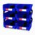 LEADLOONG 6 Pack Stackable Storage Bins Heavy Duty Parts Organizer Blue