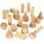 Learning Resources Wood Geometric Solids, Kids Wooden Shapes, Montessori Toys, Set of 19
