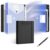 Leathario 1 Inch 3-Ring Binder with Clipboard, PU Leather with Notepad, Pen, Pockets for Work and School