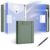 Leathario 1 Inch 3-Ring Binder with Clipboard, PU Leather with Notepad, Pen, Pockets for Work and School