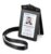Leather ID Badge Holder with Lanyard, 5 Slots PU Leather ID Card Holder