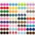 LECEHIVO 108 Pcs Colorful Pom Poms Keychain Bulk Pompoms Keychains Fuzzy Ball Keyring Thank You Gifts for Women Girls DIY (2.4 Inch)