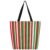 Lecluit Christmas Red Green Striped Canvas Tote Bag with Zipper,22