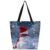 Lecluit Christmas Snowman Canvas Tote Bag with Zipper,68