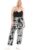 LEEBE Women and Plus Size Wide Leg Pants (S-5X) (Black Paisley Side Border, 4X)