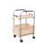 Leefasy Multi Layer Cart Rolling Utility Cart Trolley Organizer Storage Cart with Stainless Steel Frame Wooden Trays Rattan Basket Smooth Wheels Suitable for, Natural, Wave Tray