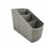 LeeQinersw Desk Stationery Holder 4-Compartment Pen Organizer PP Desktop Compact Stationery Storage Bin Suitable for Office Use Makeup Table, Gray