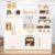 Leeshyah Wooden Kids Play Kitchen, Pretend Cooking Toy Set with Stove, Sink, Coffee Maker & 11 Accessories, Montessori-Inspired Kitchen Playset for Toddlers Ages 3+